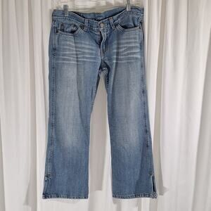 Lucky Brand Crossover Crop Jeans 6/28 Light Wash Denim Jeans Missing Label Y2K